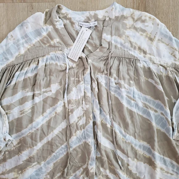 YOUNG FABULOUS & BROKE Printed Tie Die Front Top - Picture 4 of 7